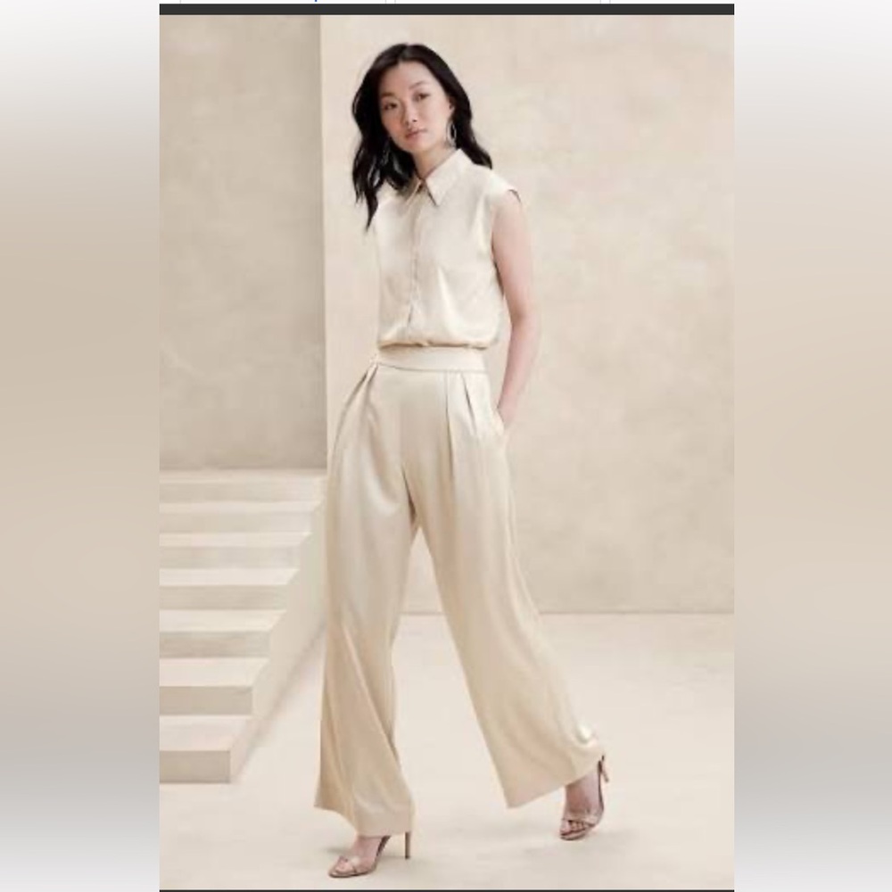 Silky Wide Leg Palazzo Cocktail Trousers in Eggplant !  ✨✨✨